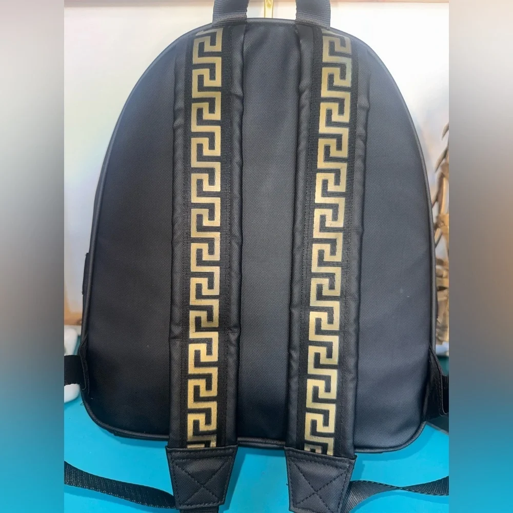 Versace Black and Gold Backpack